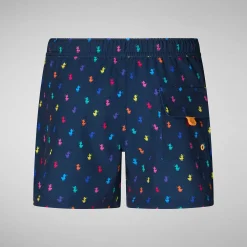 Gutt Save The Duck Badetøy For Gutter Getu In Rainbow Ducks Pa Navy Blue