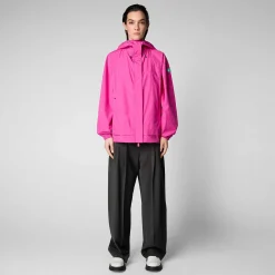 Kvinner Save The Duck Dame Regnfrakk Suki I Fucsia Rosa