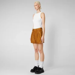 Kvinner Save The Duck Damebukse Noy I Sandal Wood Brown