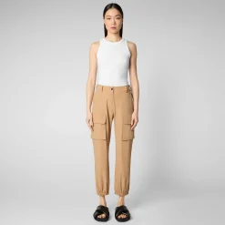 Kvinner Save The Duck Damebukser Gosy In Biscuit Beige