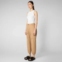 Kvinner Save The Duck Damebukser Gosy In Biscuit Beige
