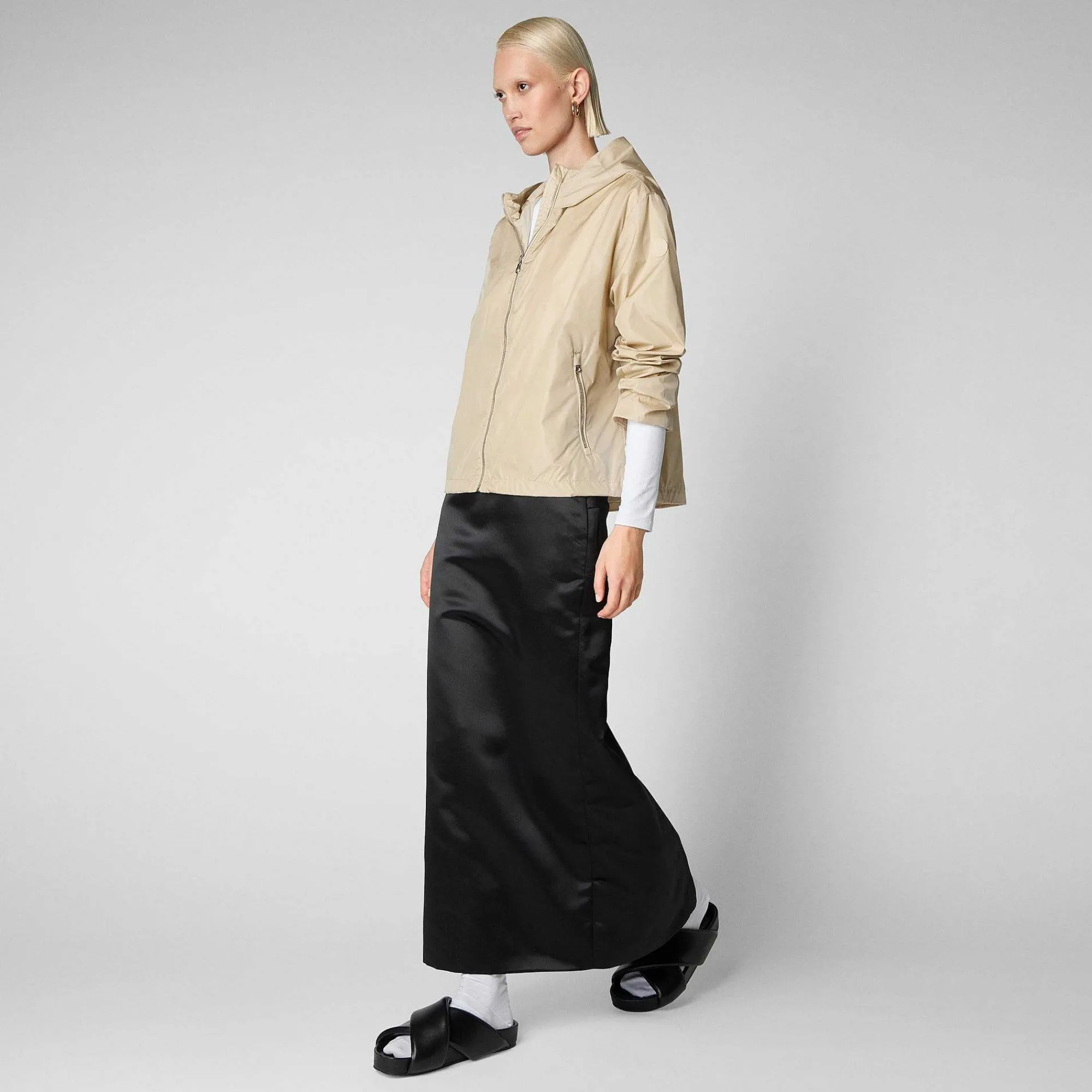 Kvinner Save The Duck Damejakke Hope In Shore Beige