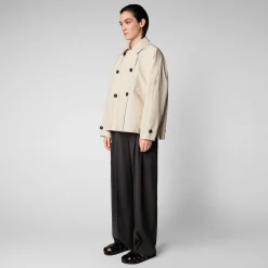 Kvinner Save The Duck Damejakke Ina In Shore Beige