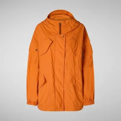 Kvinner Save The Duck Damejakke Juna I Amber Orange