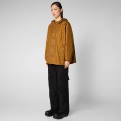 Kvinner Save The Duck Damejakke Nika I Sandal Wood Brown