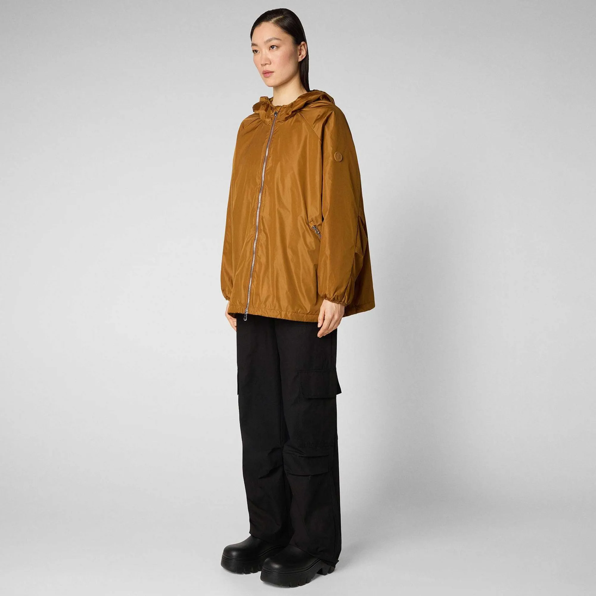 Kvinner Save The Duck Damejakke Nika I Sandal Wood Brown