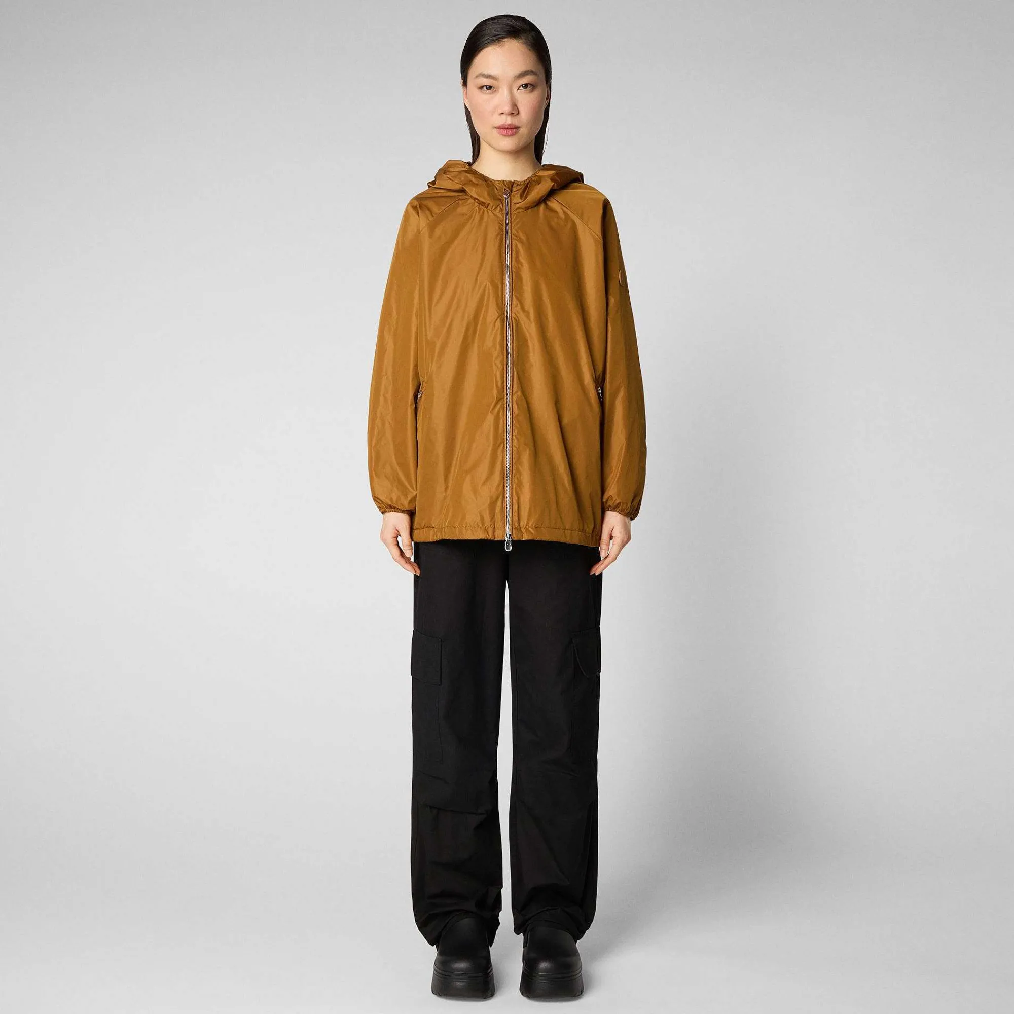 Kvinner Save The Duck Damejakke Nika I Sandal Wood Brown