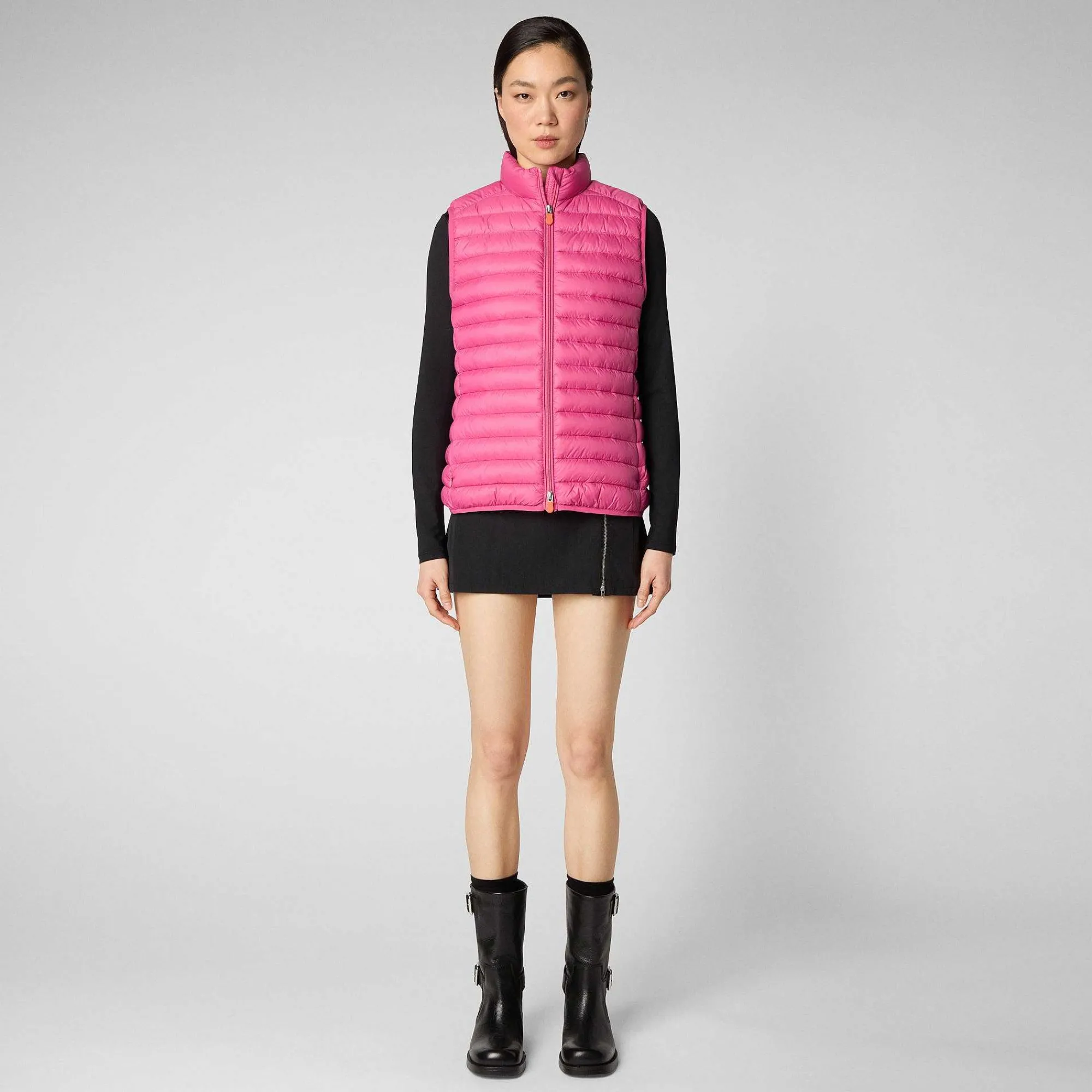 Kvinner Save The Duck Dames Vattert Vest Charlotte I Gem Rosa