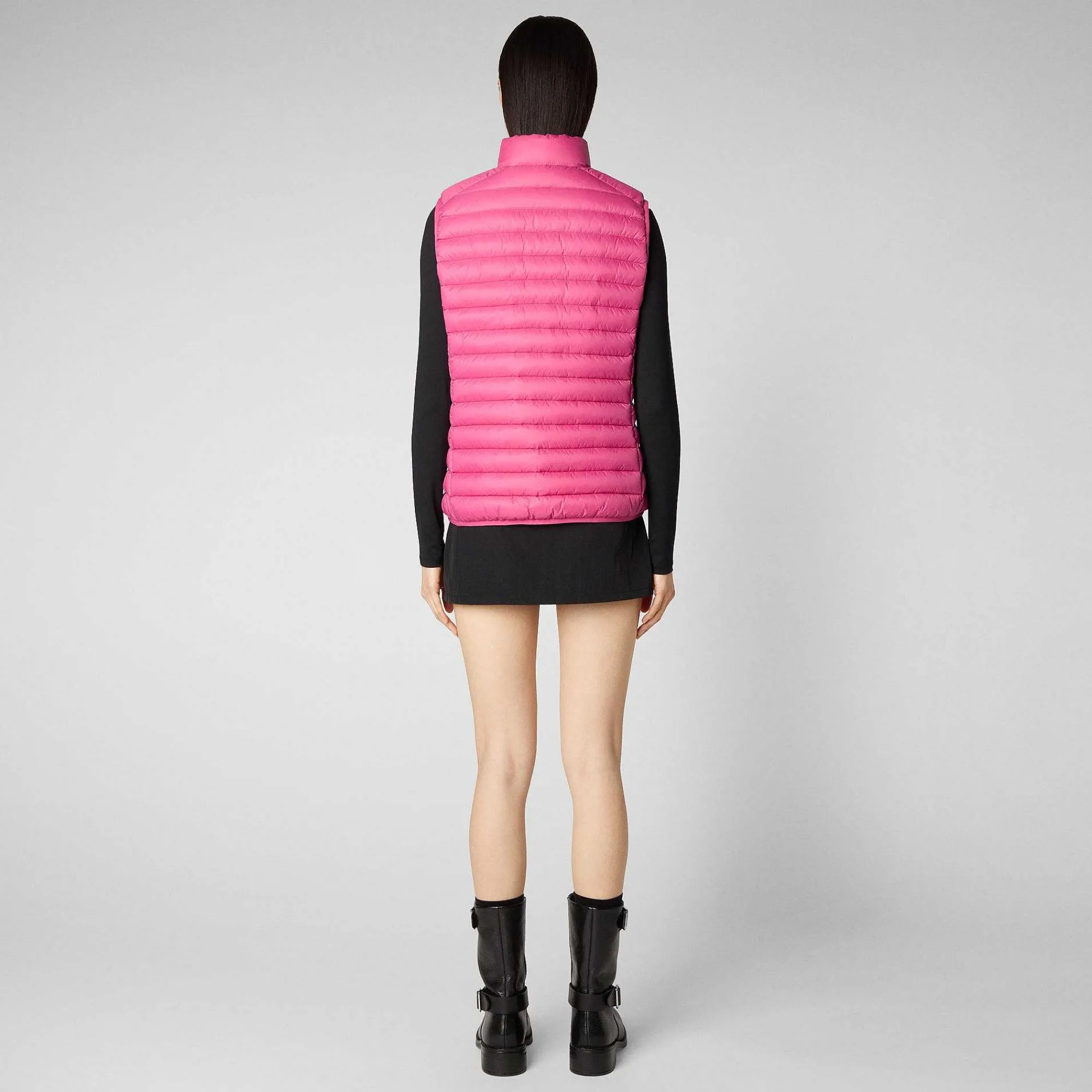 Kvinner Save The Duck Dames Vattert Vest Charlotte I Gem Rosa