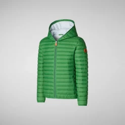 Gutt Save The Duck Dyrefri Pufferjakke For Gutter Huey In Rainforest Green