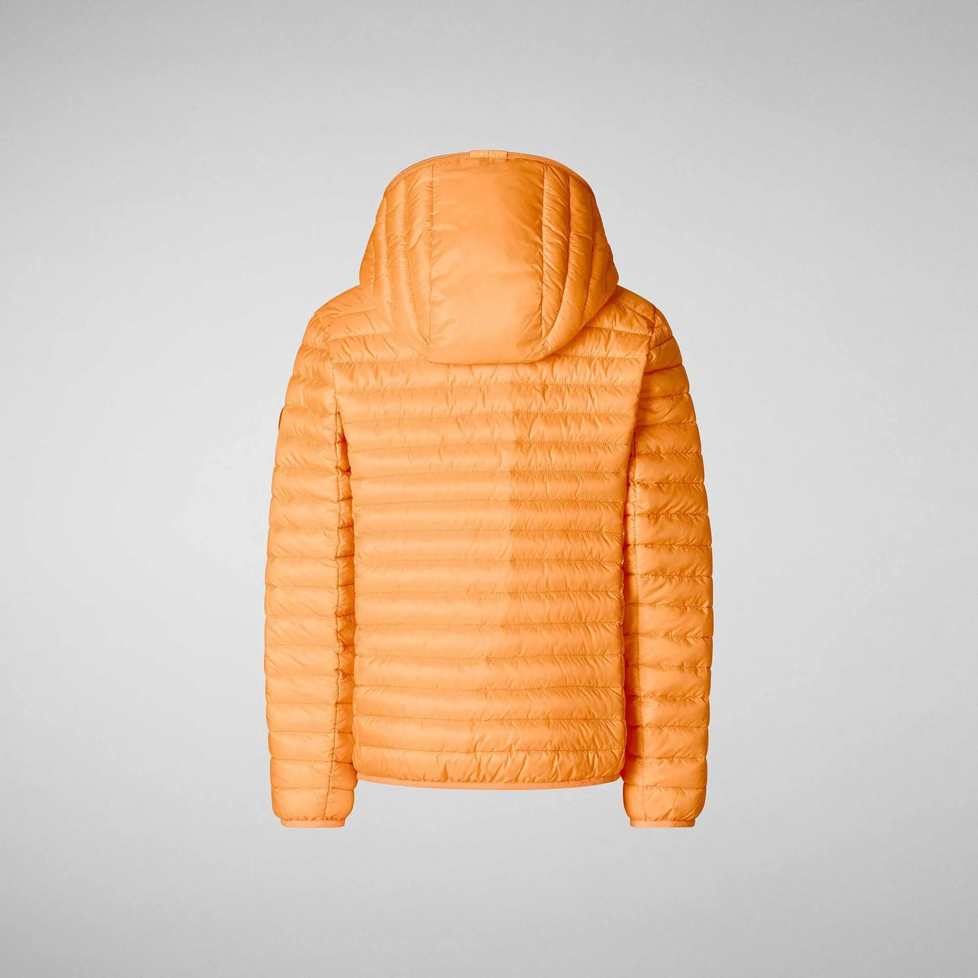 Gutt Save The Duck Dyrefri Pufferjakke Med Hette For Gutter Gillo In Fluo Orange