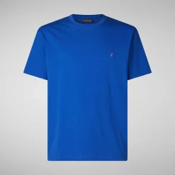 Menn Save The Duck Herre T-Skjorte Adelmar I Cyber Blue