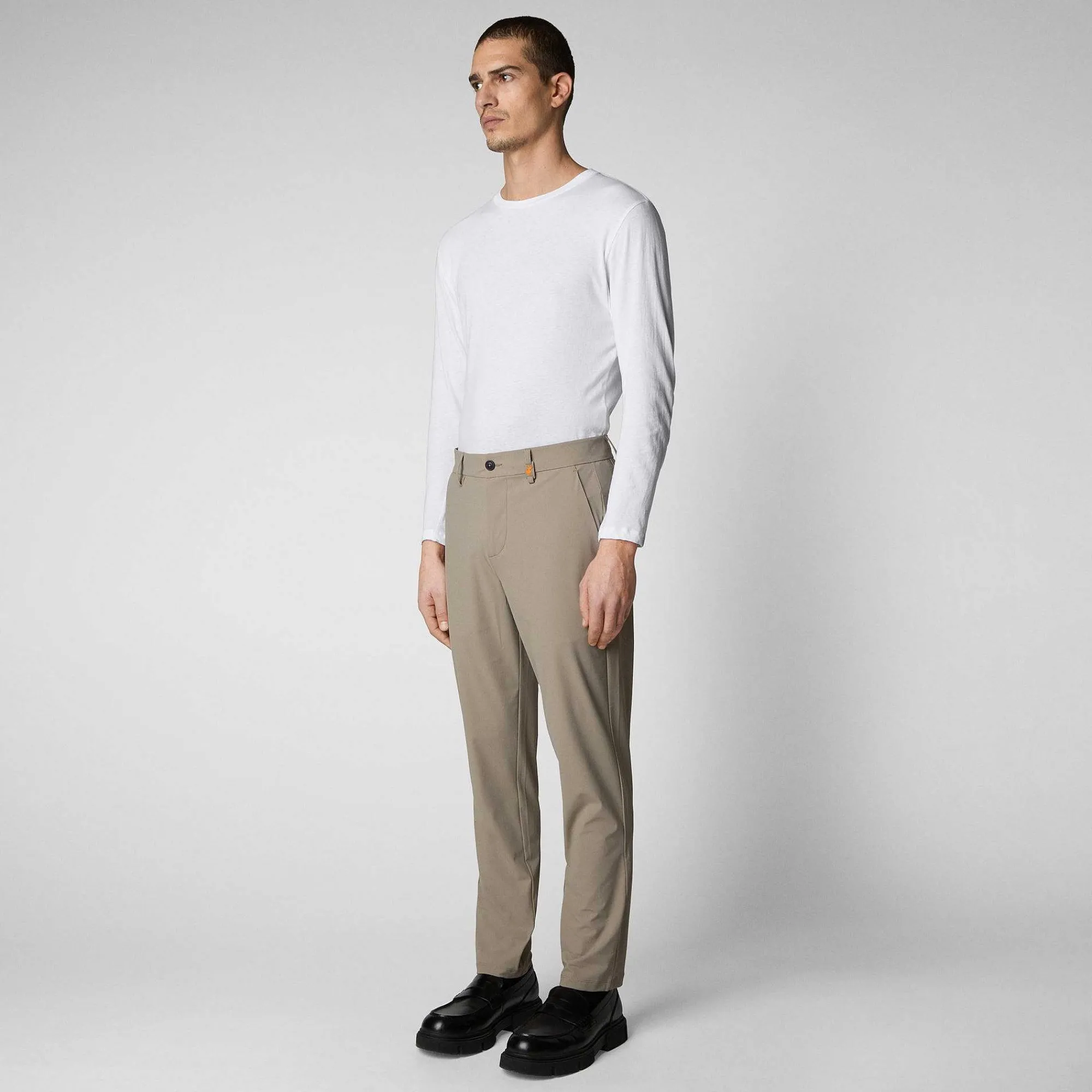 Menn Save The Duck Herrebukser Steve In Sandalo Beige