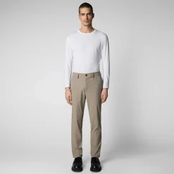 Menn Save The Duck Herrebukser Steve In Sandalo Beige