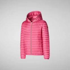 Pike Save The Duck Jente'S Animal Free Hette Pufferjakke Rosy In Gem Pink