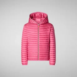 Pike Save The Duck Jente'S Animal Free Hette Pufferjakke Rosy In Gem Pink