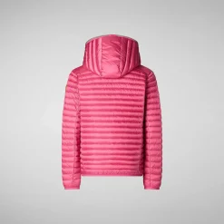 Pike Save The Duck Jente'S Animal Free Hette Pufferjakke Rosy In Gem Pink