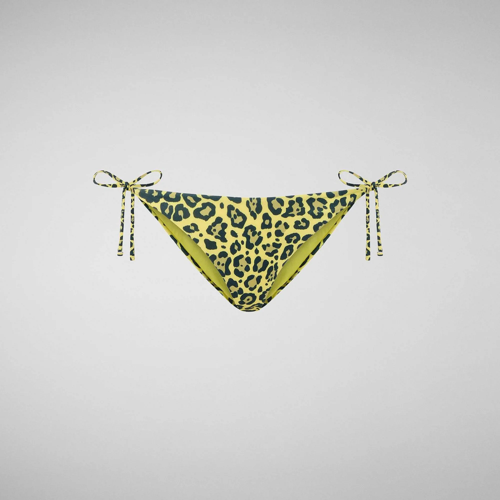 Kvinner Save The Duck Justerbar Bikinibunn Wiria For Kvinner I Leopardgul