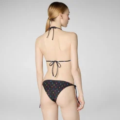Kvinner Save The Duck Kvinne Triangle Bikinitopp Xara I Regnbueender Pa Svart