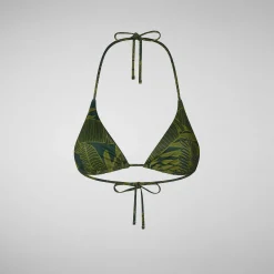 Kvinner Save The Duck Kvinne Triangle Bikinitopp Xara I Makro Palms Green