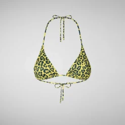 Kvinner Save The Duck Kvinne Triangle Bikinitopp Xara I Leopard Gul