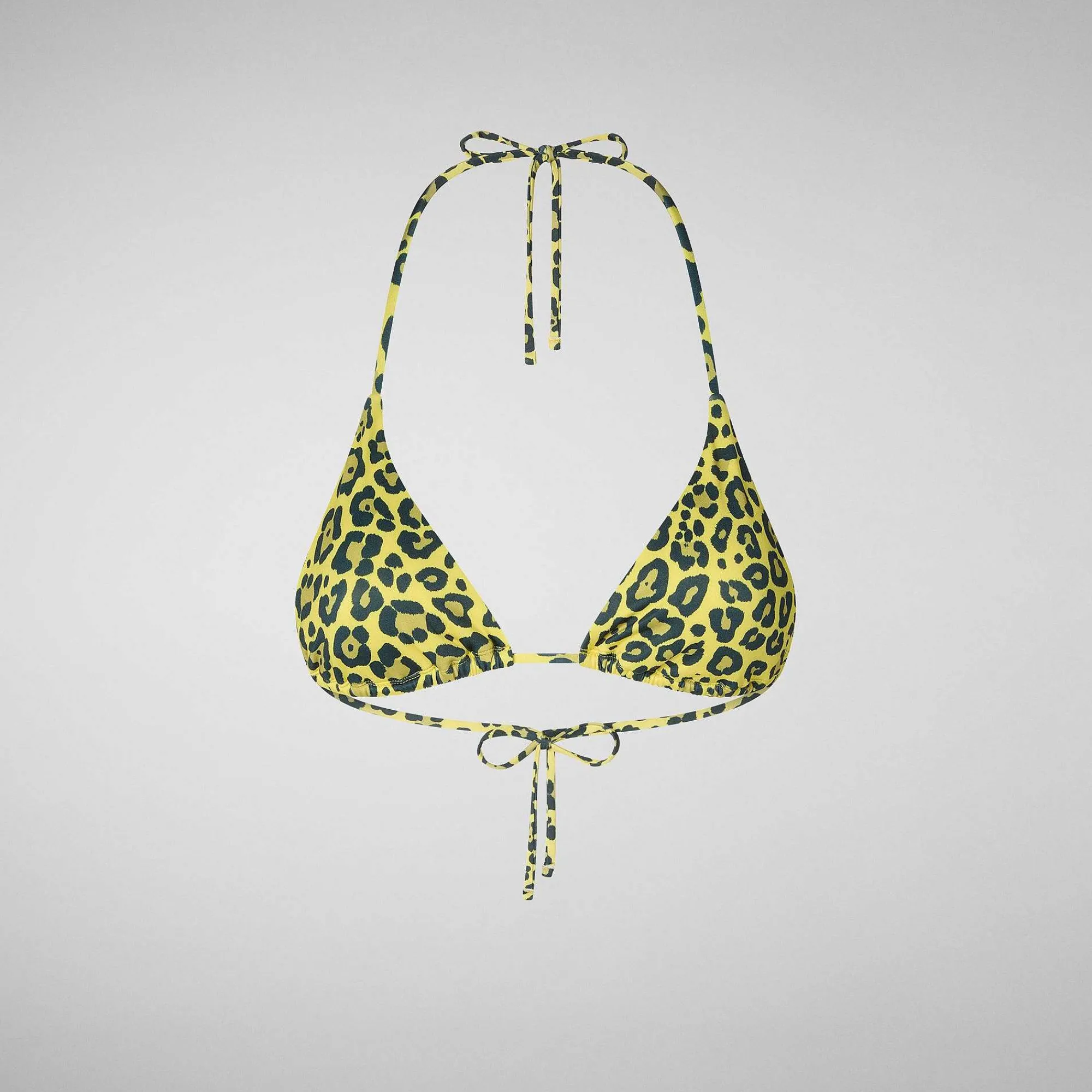 Kvinner Save The Duck Kvinne Triangle Bikinitopp Xara I Leopard Gul