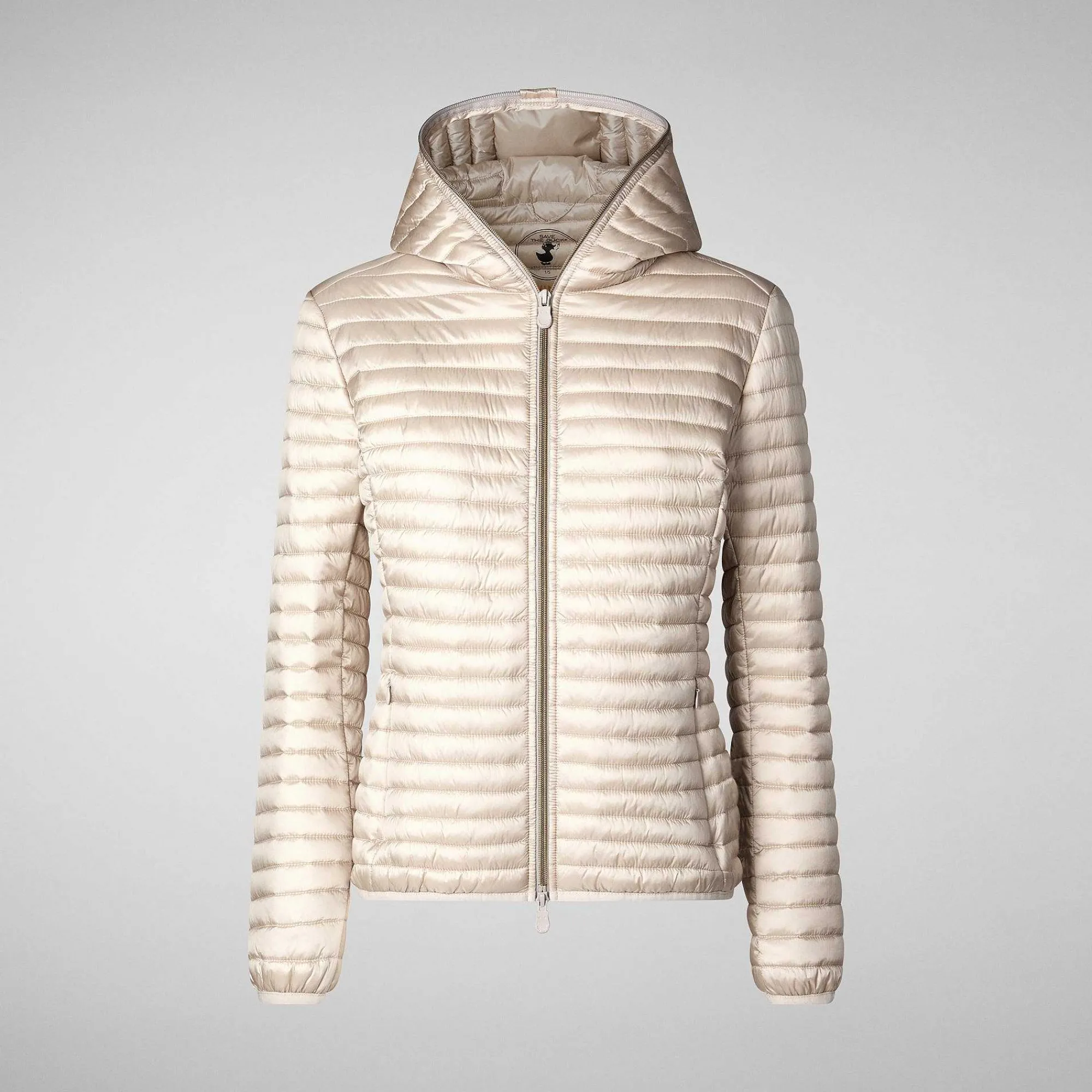 Kvinner Save The Duck Kvinners Dyrefri Hettepuffer Alexa I Sandbeige