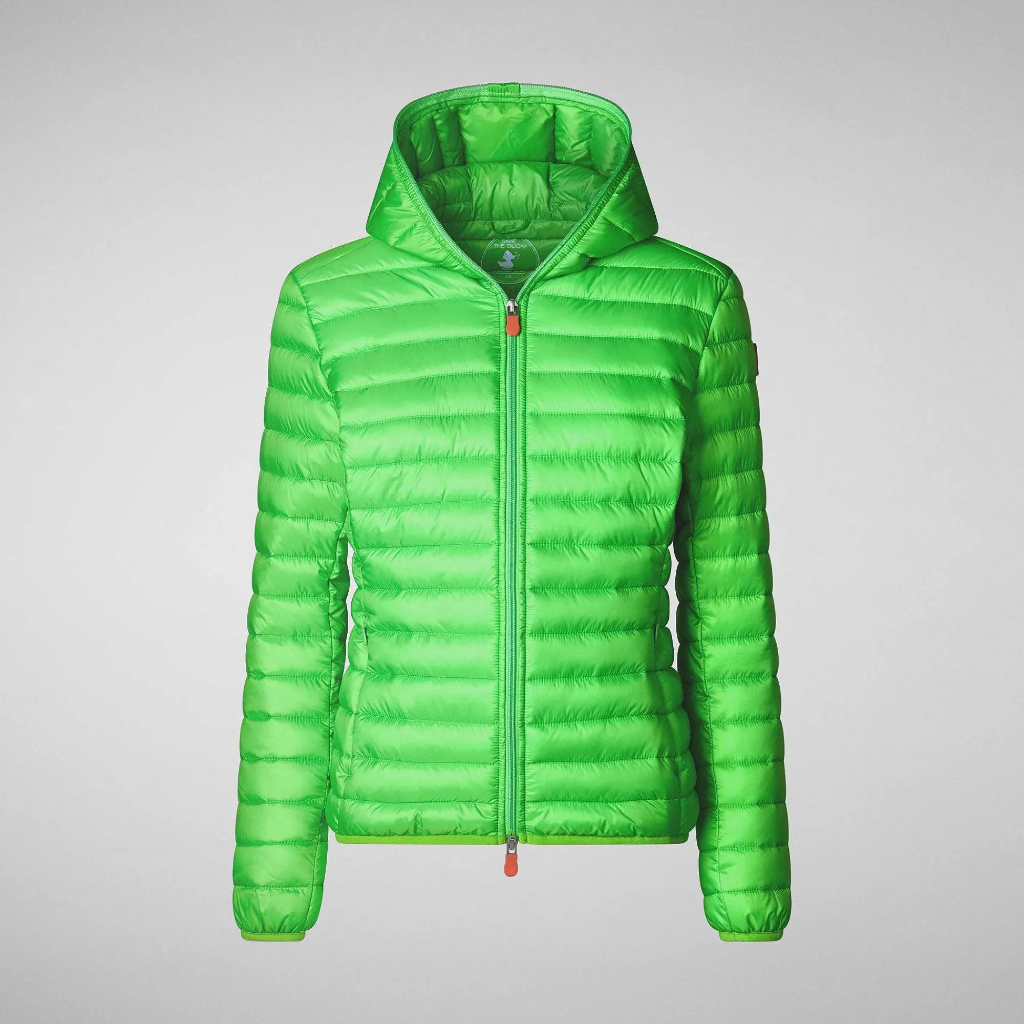 Kvinner Save The Duck Kvinners Dyrefri Puffer Kyla I Fluo Green