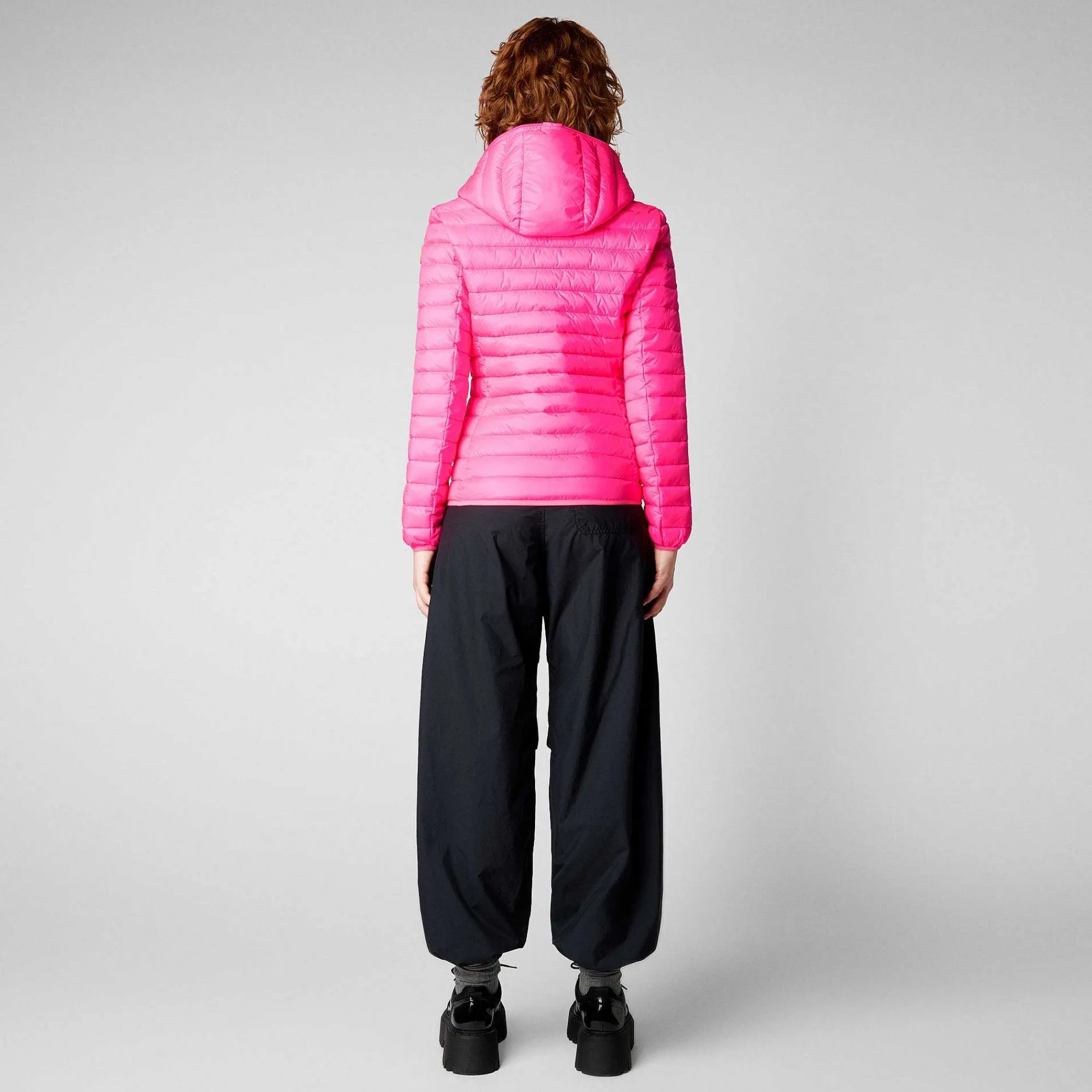 Kvinner Save The Duck Kvinners Dyrefri Puffer Kyla I Fluo Rosa