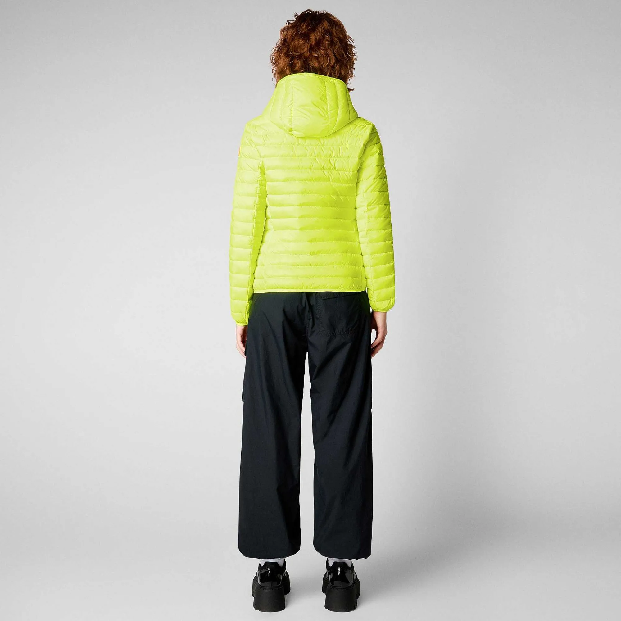 Kvinner Save The Duck Kvinners Dyrefri Puffer Kyla I Fluo Gul