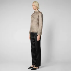 Kvinner Save The Duck Kvinners Dyrefrie Puffer Andreina I Pearl Grey