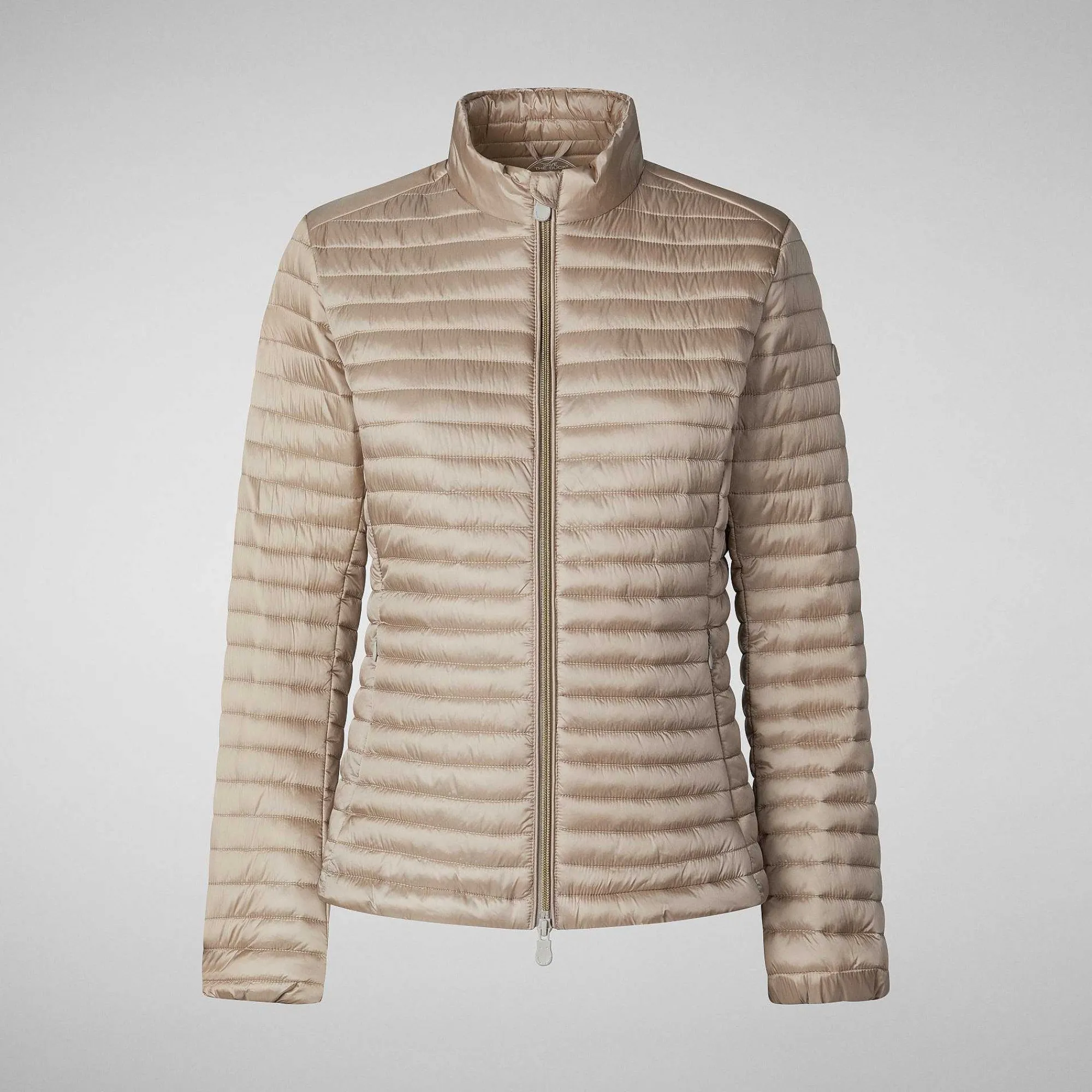 Kvinner Save The Duck Kvinners Dyrefrie Puffer Andreina I Pearl Grey