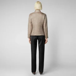 Kvinner Save The Duck Kvinners Dyrefrie Puffer Andreina I Pearl Grey