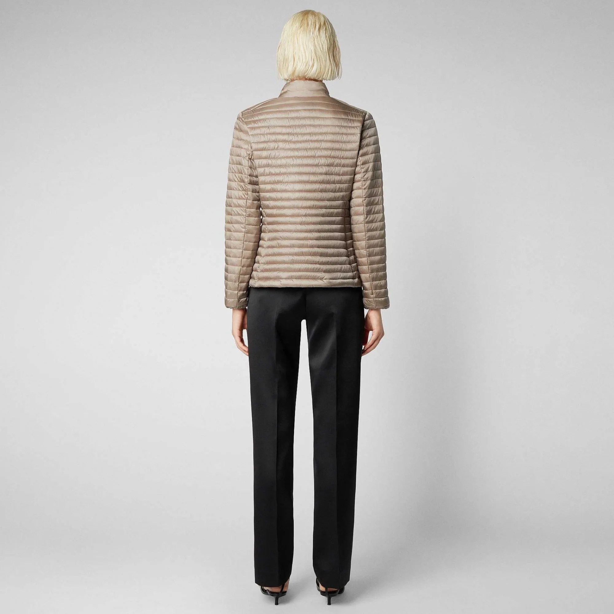 Kvinner Save The Duck Kvinners Dyrefrie Puffer Andreina I Pearl Grey