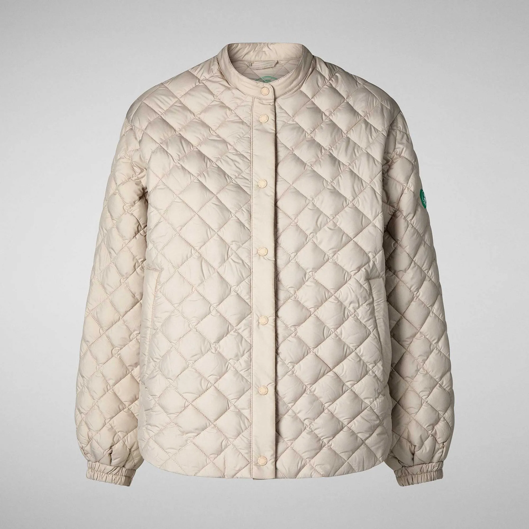 Kvinner Save The Duck Kvinners Dyrefrie Puffervesper I Regnaktig Beige
