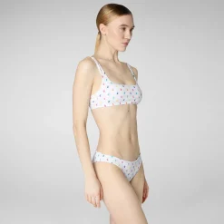 Kvinner Save The Duck Kvinnes Bikinibunn Zeva I Regnbueender Pa Hvitt