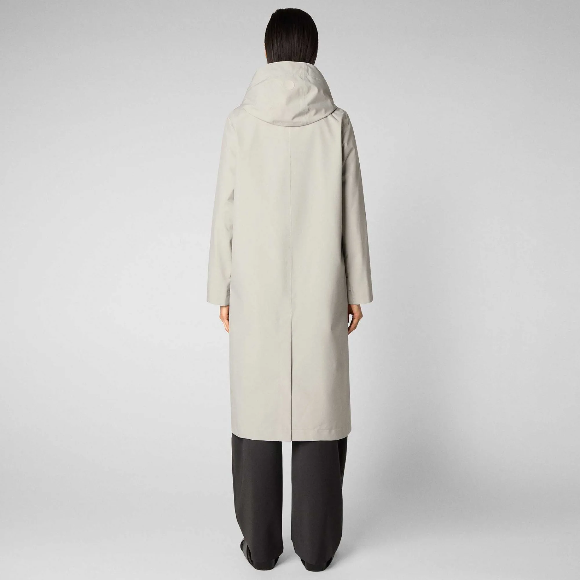 Kvinner Save The Duck Kvinnes Regnfrakk Asia I Regntung Beige