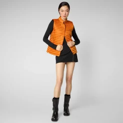 Kvinner Save The Duck Kvinnevest Aria I Amber Orange