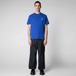 Menn Save The Duck Manns T-Skjorte Caius I Cyber Blue