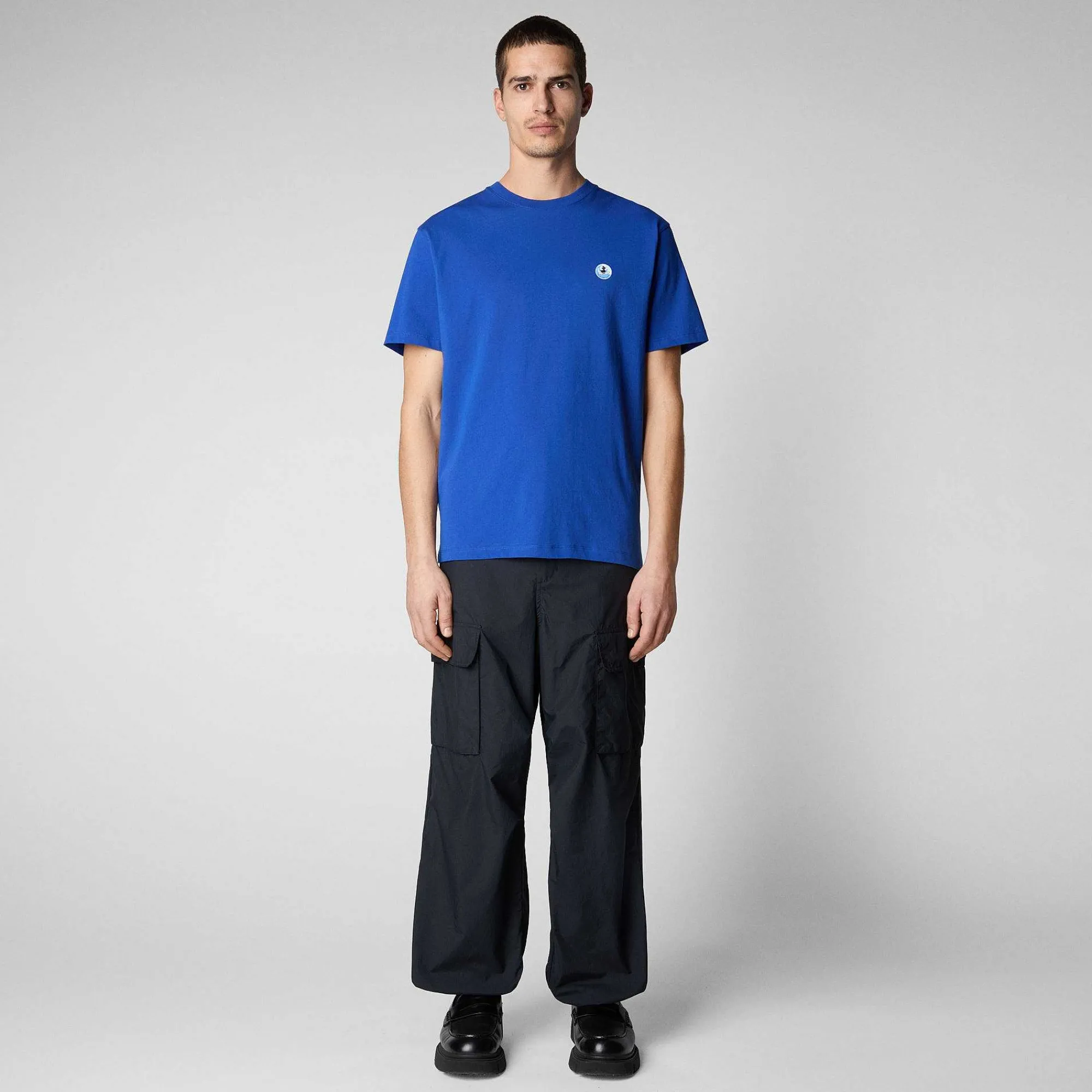 Menn Save The Duck Manns T-Skjorte Caius I Cyber Blue