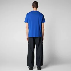 Menn Save The Duck Manns T-Skjorte Caius I Cyber Blue