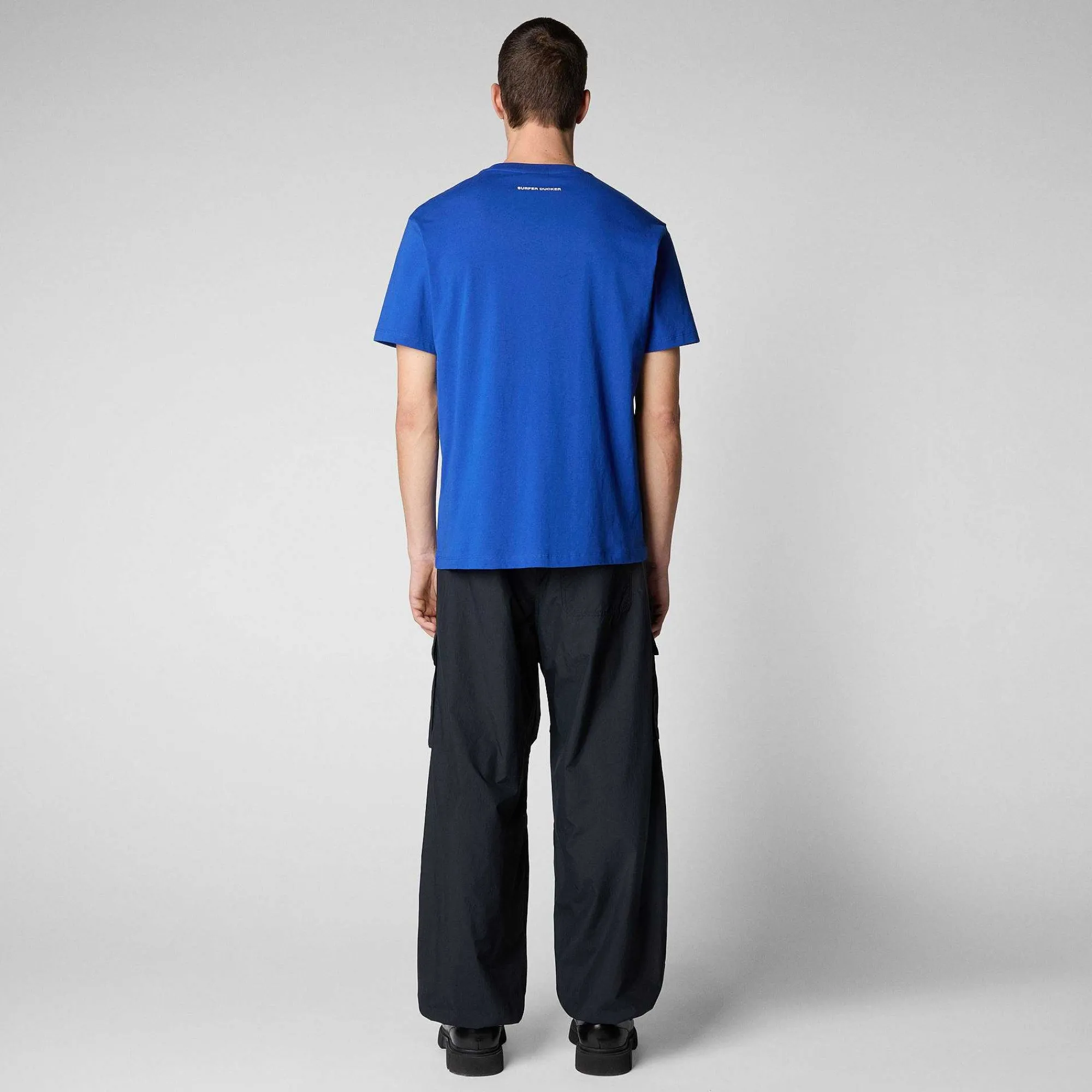 Menn Save The Duck Manns T-Skjorte Caius I Cyber Blue
