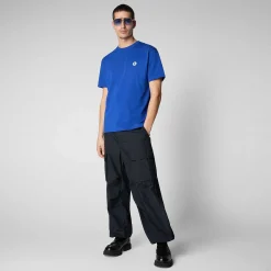 Menn Save The Duck Manns T-Skjorte Caius I Cyber Blue