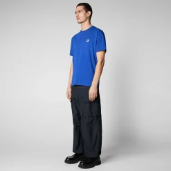 Menn Save The Duck Manns T-Skjorte Caius I Cyber Blue