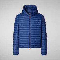 Menn Save The Duck Man'S Animal Free Hette Pufferjakke Donald I Eclipse Blue