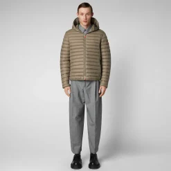 Menn Save The Duck Man'S Animal Free Hette Pufferjakke Donald I Elephant Grey
