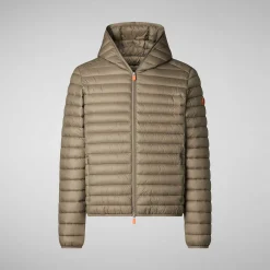 Menn Save The Duck Man'S Animal Free Hette Pufferjakke Donald I Elephant Grey