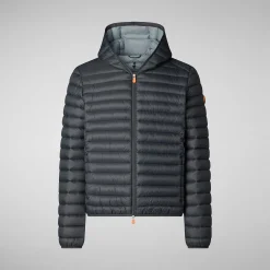 Menn Save The Duck Man'S Animal Free Hette Pufferjakke Donald I Storm Grey