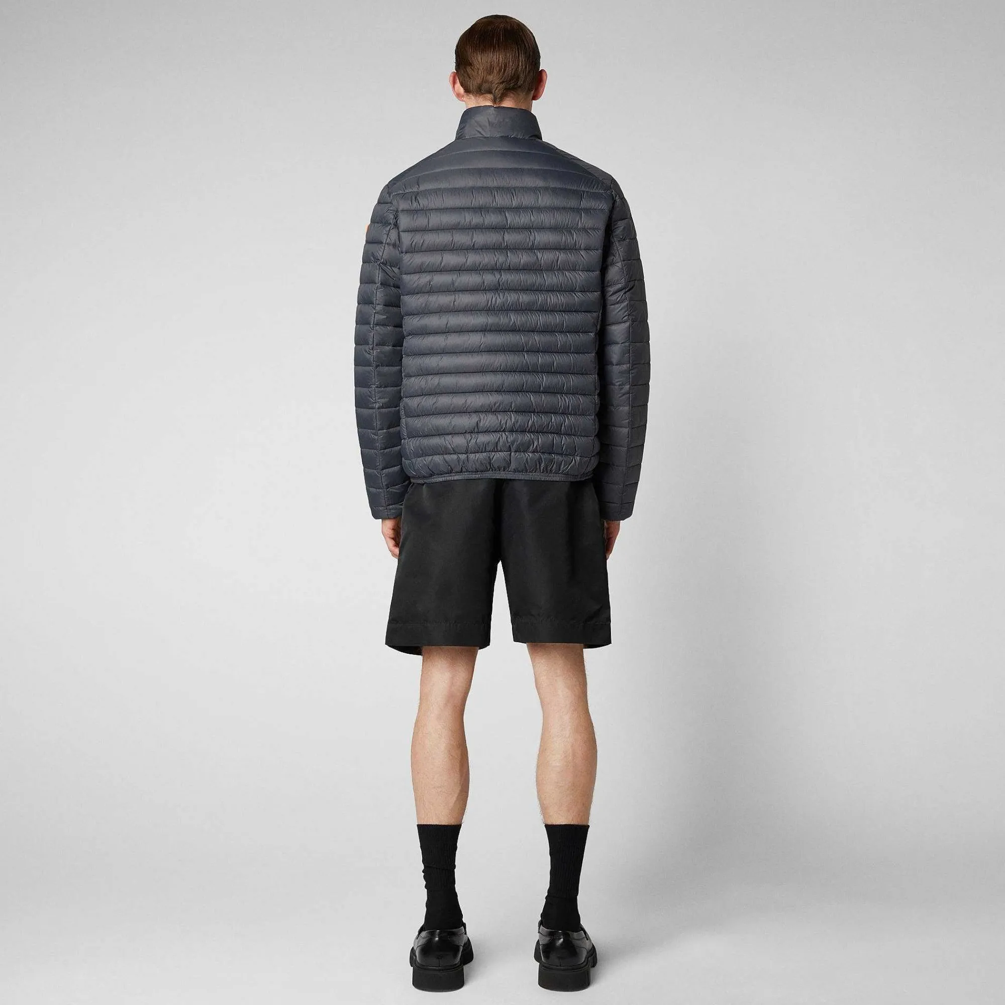 Menn Save The Duck Man'S Animal Free Puffer Alexander I Storm Grey