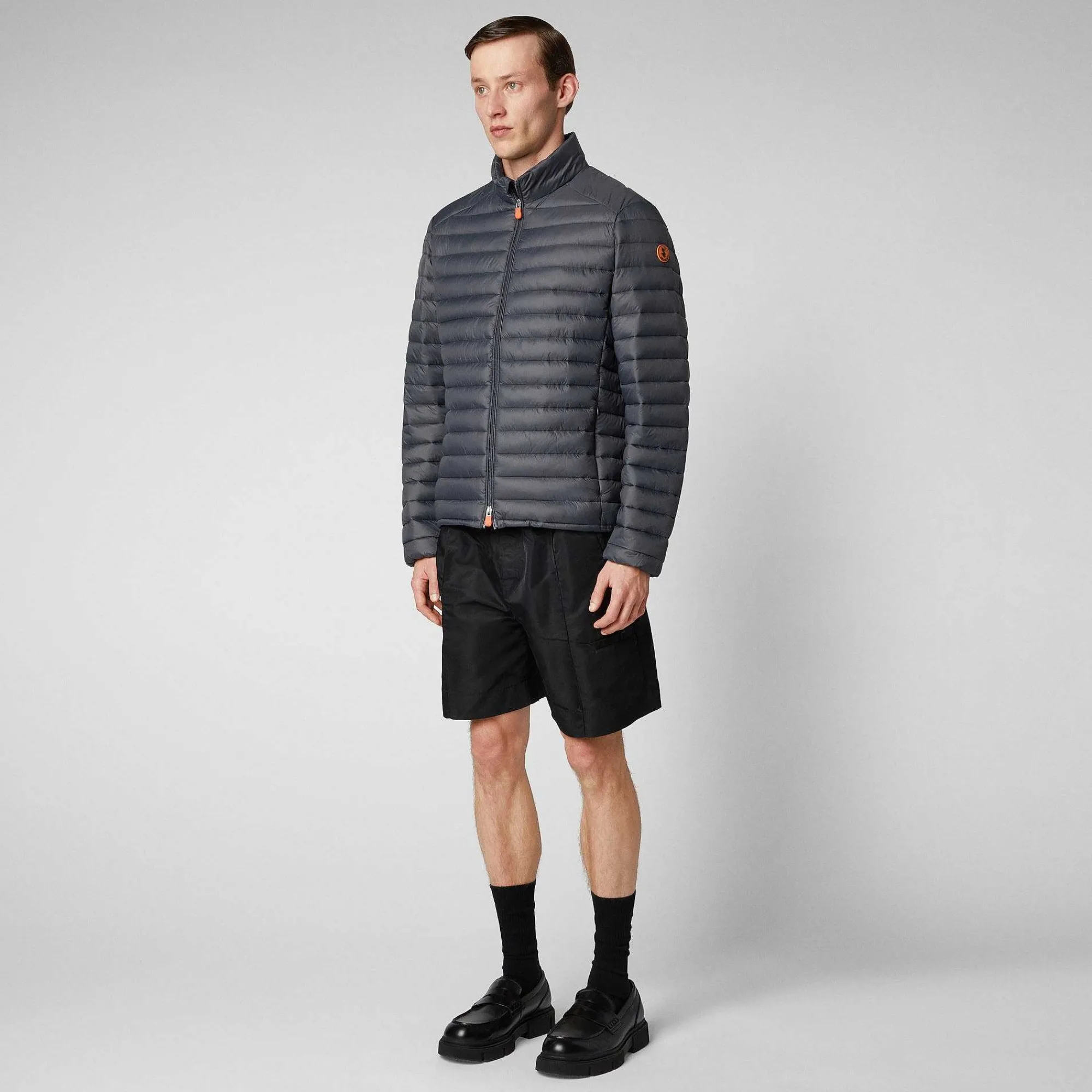 Menn Save The Duck Man'S Animal Free Puffer Alexander I Storm Grey